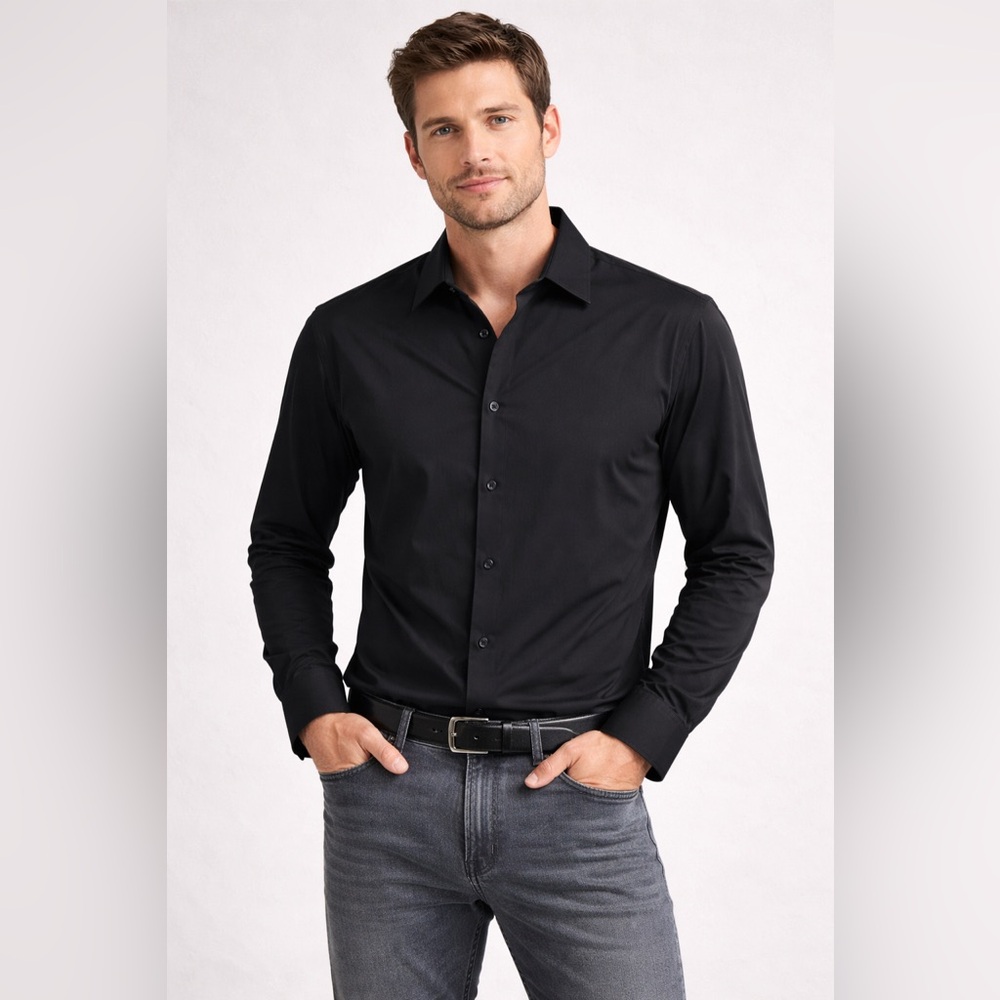 Kenneth Cole Black Button-Down Shirt Men’s Size M